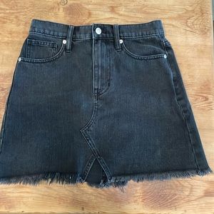 Madewell Charcoal Denim Mini Skirt